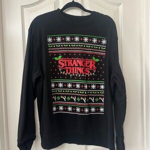Stranger Things Black Crewneck Christmas Sweater